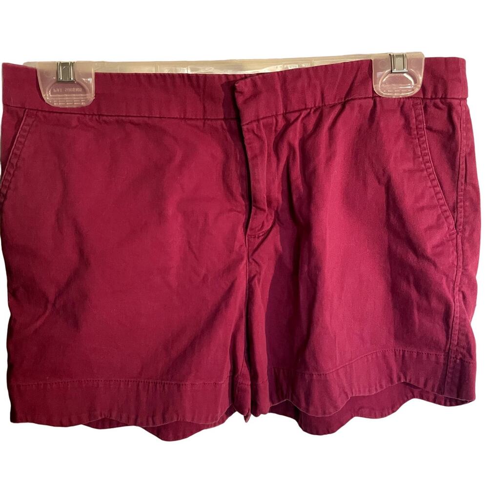 Kenar Women's Purple and Pink Shorts Size 2 Scalloped Hem
